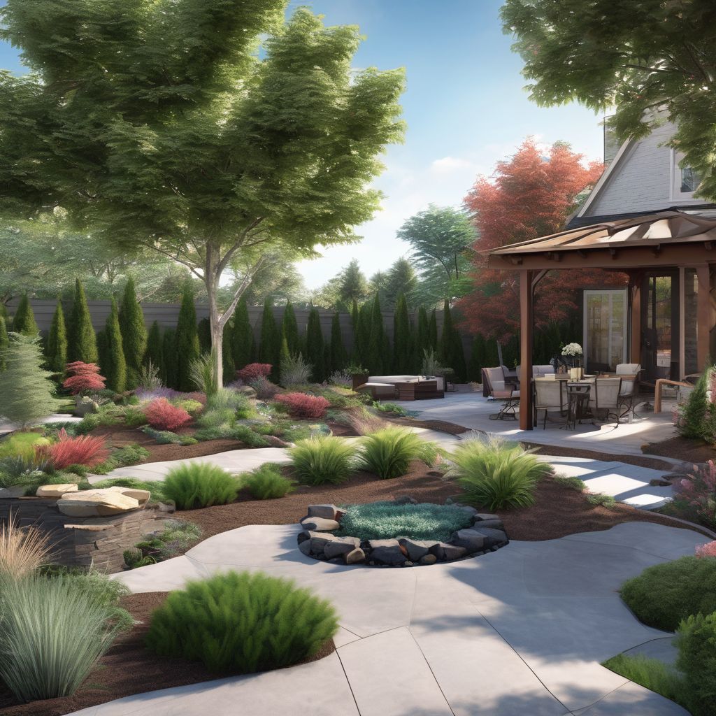 landscape design professionals working on project outdoors