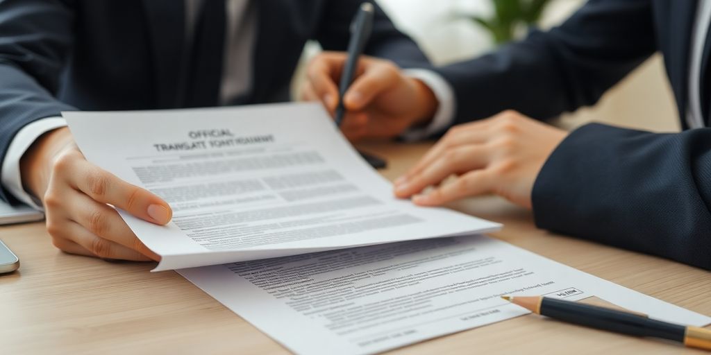 Noter onaylı tercüme için resmi belge inceleme.