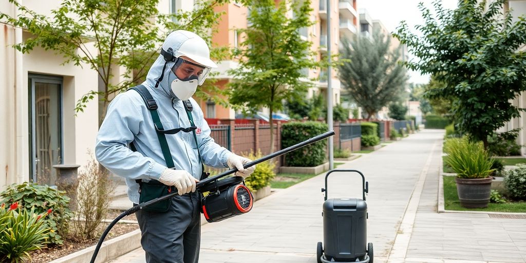 Tehnician de dezinsectie in Sectorul 1, Bucuresti.