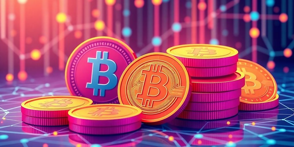 Illustrative image of digital currency concepts and technology.