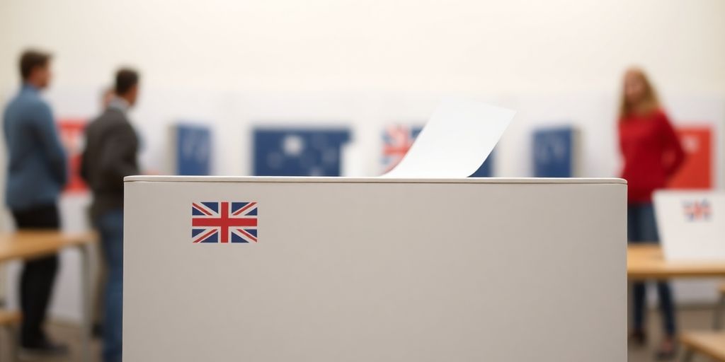 Australian ballot box and polling place.