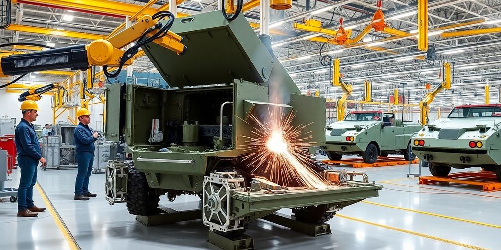 Military vehicle factory production