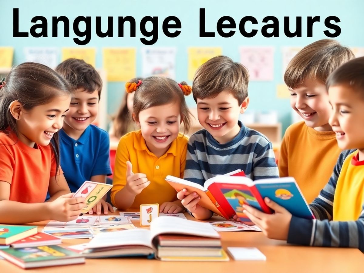 Copii învățând limbi străine cu entuziasm.