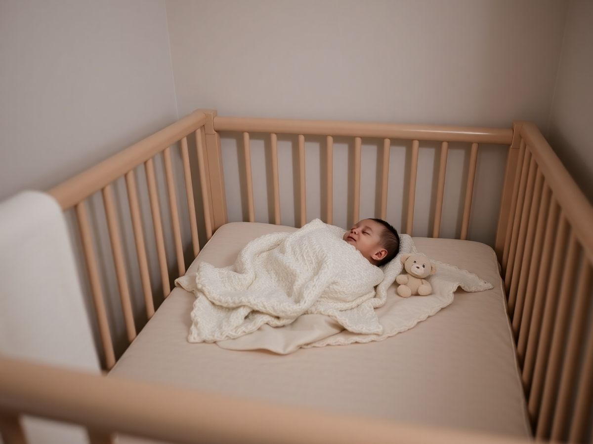 Camera copilului, pătuț, bebeluș dormind