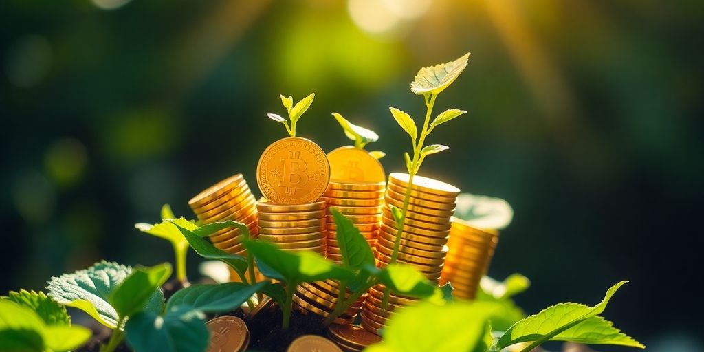 Money growing on a plant.