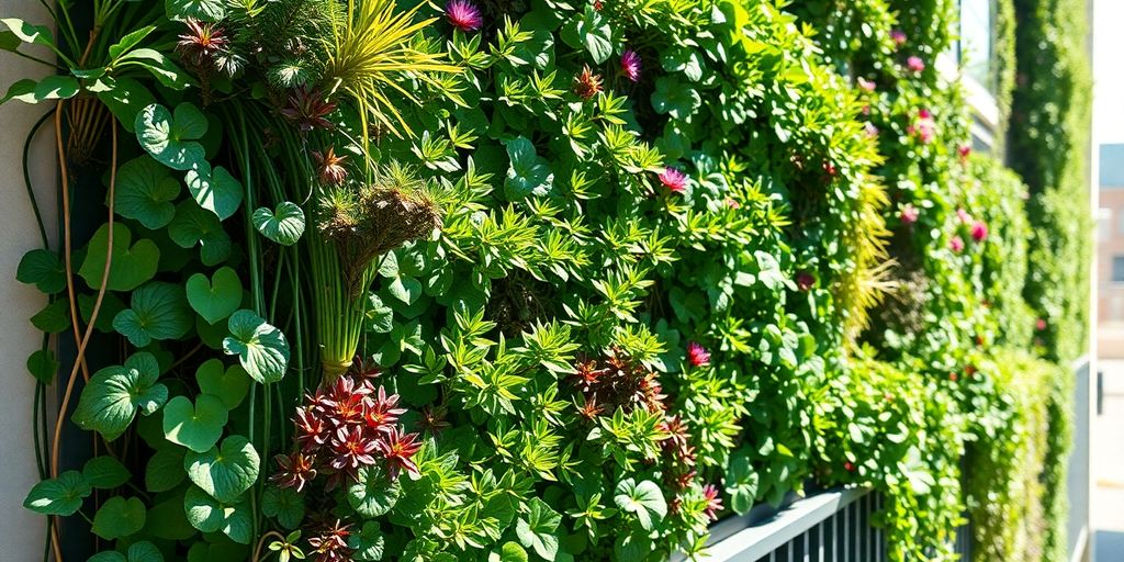 Panel Modular de Polietileno para Huertos Verticales de Vegetación Patagónica en Balcones Huerto vertical modular con vegetación patagónica