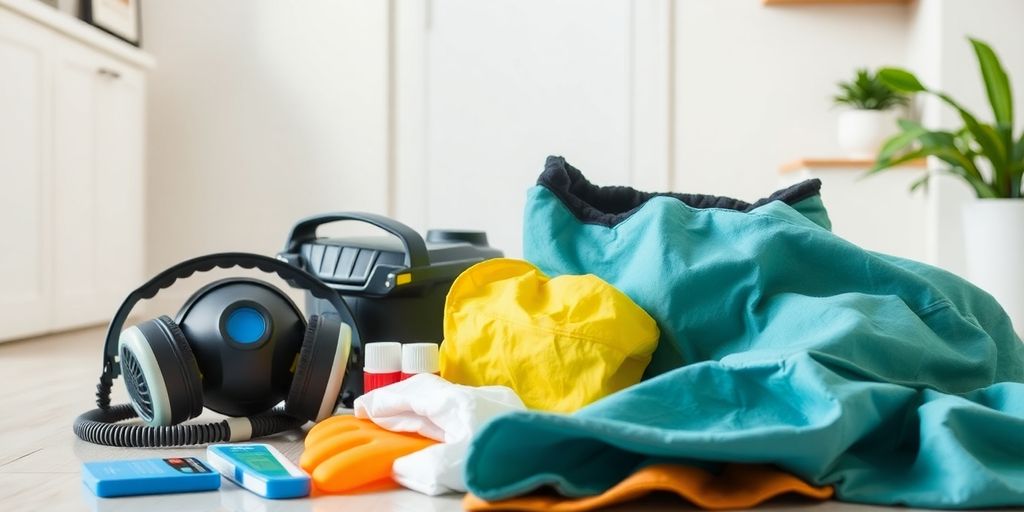Professional mold removal tools in a clean home environment.