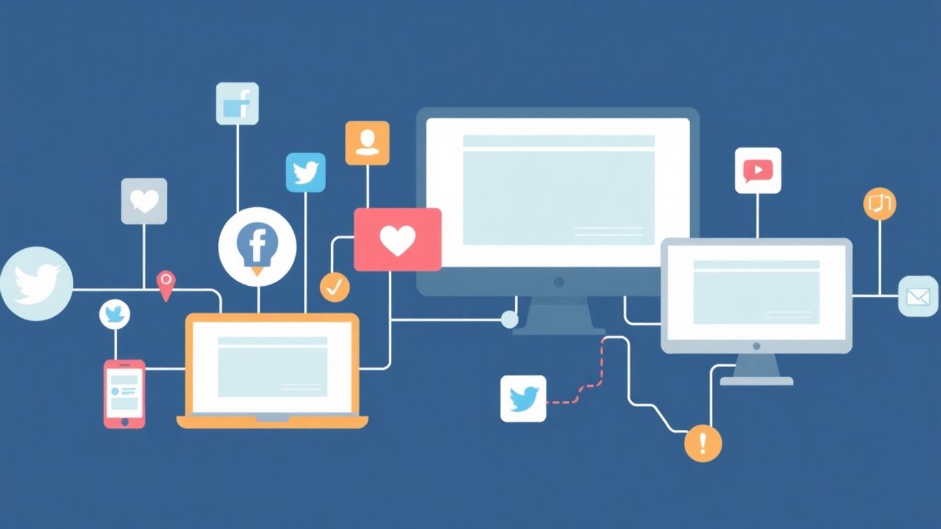 Integrasjon med sosiale medier i nettsidedesign.