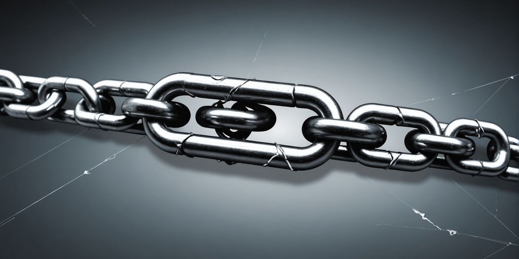 Broken chain link on a website page.