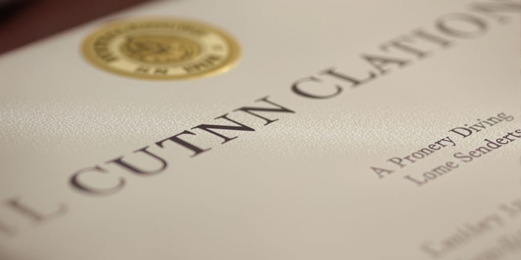Magnified document with official seal.