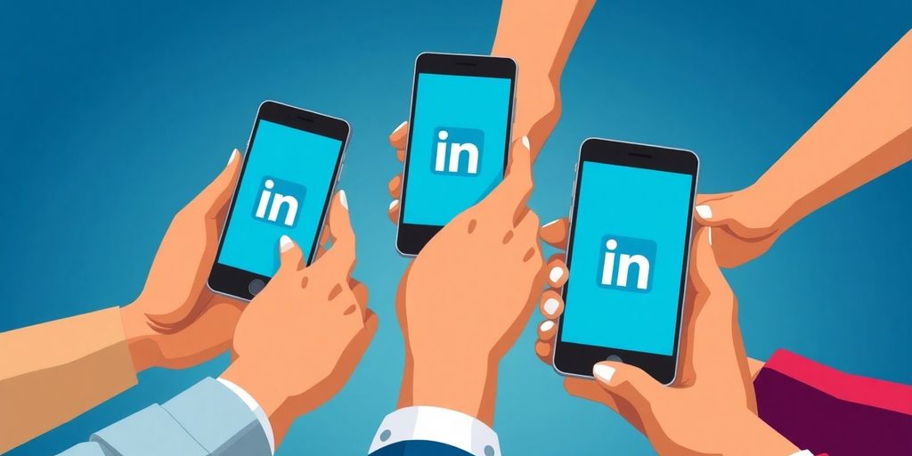 Professional connecting on LinkedIn
