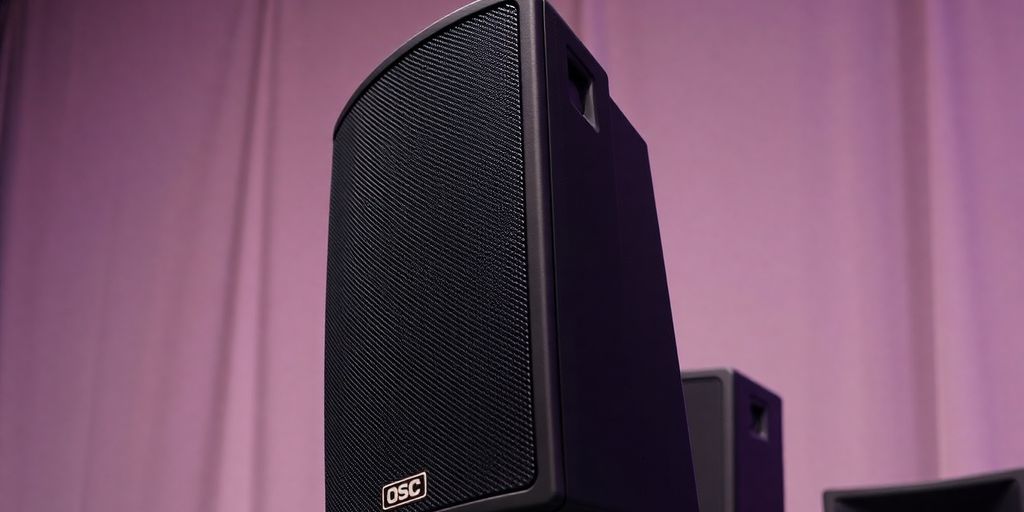 QSC K12.2 powered speaker.