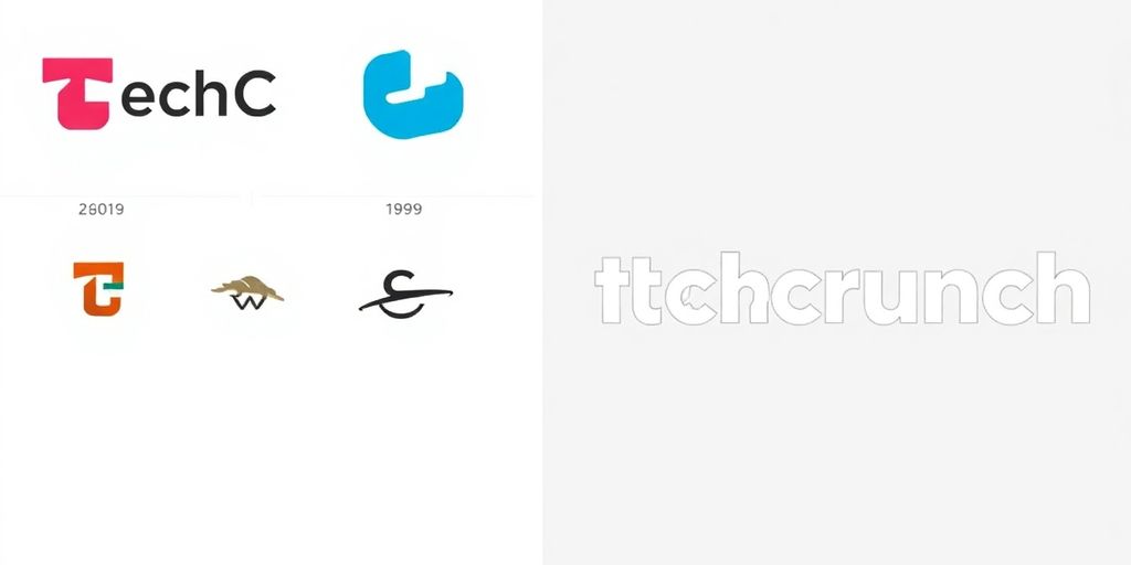 TechCrunch logo evolution montage