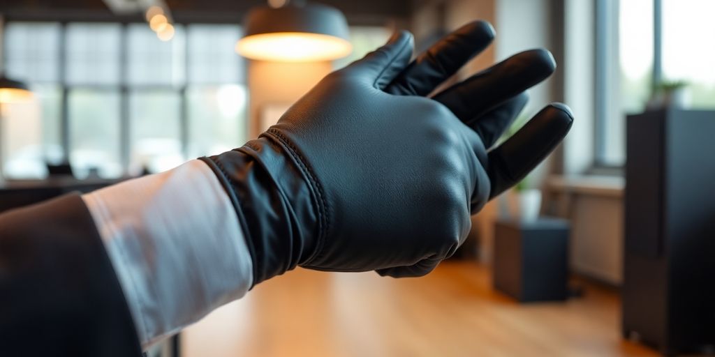 Tailored glove fitting perfectly on a hand