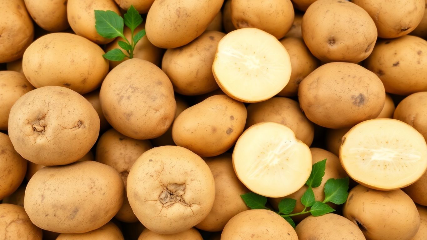 Biologische aardappelen, vers geoogst en vol leven.