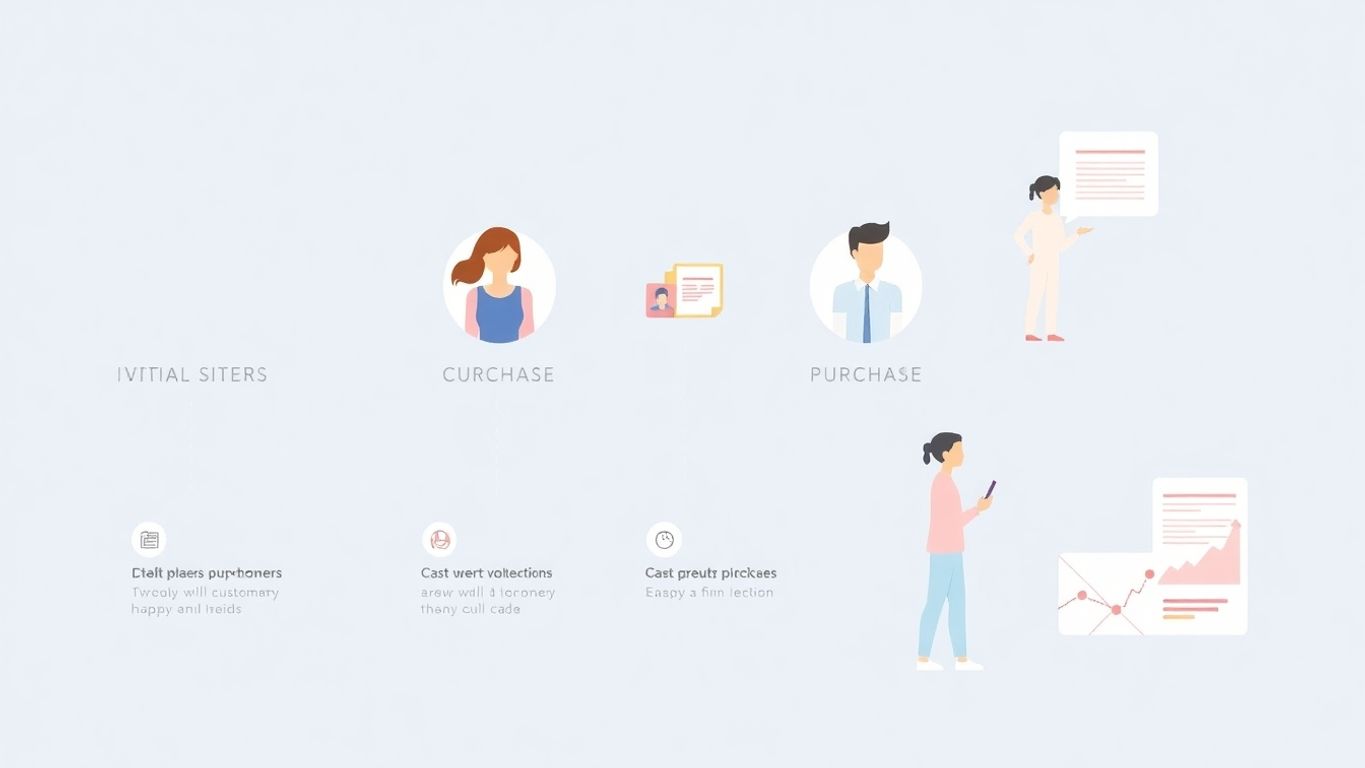 Kundeprosess fra kontakt til kjøp.