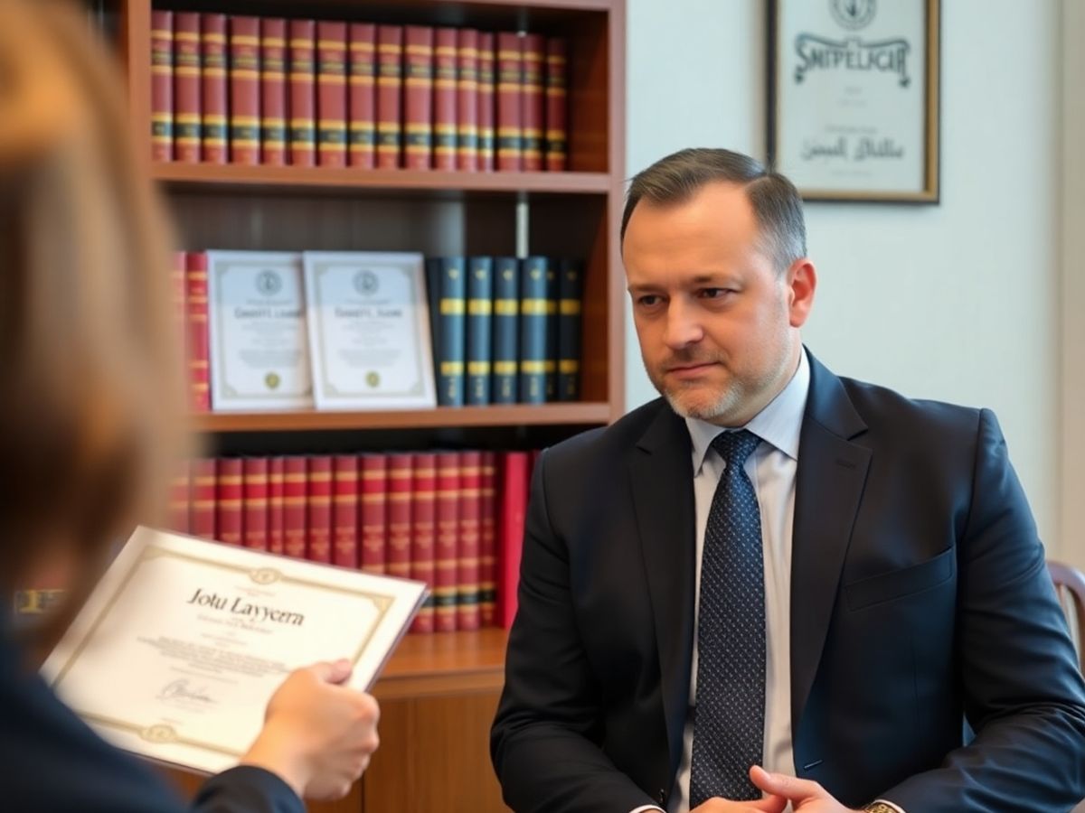 Avocat român în birou discuții cu clienții.