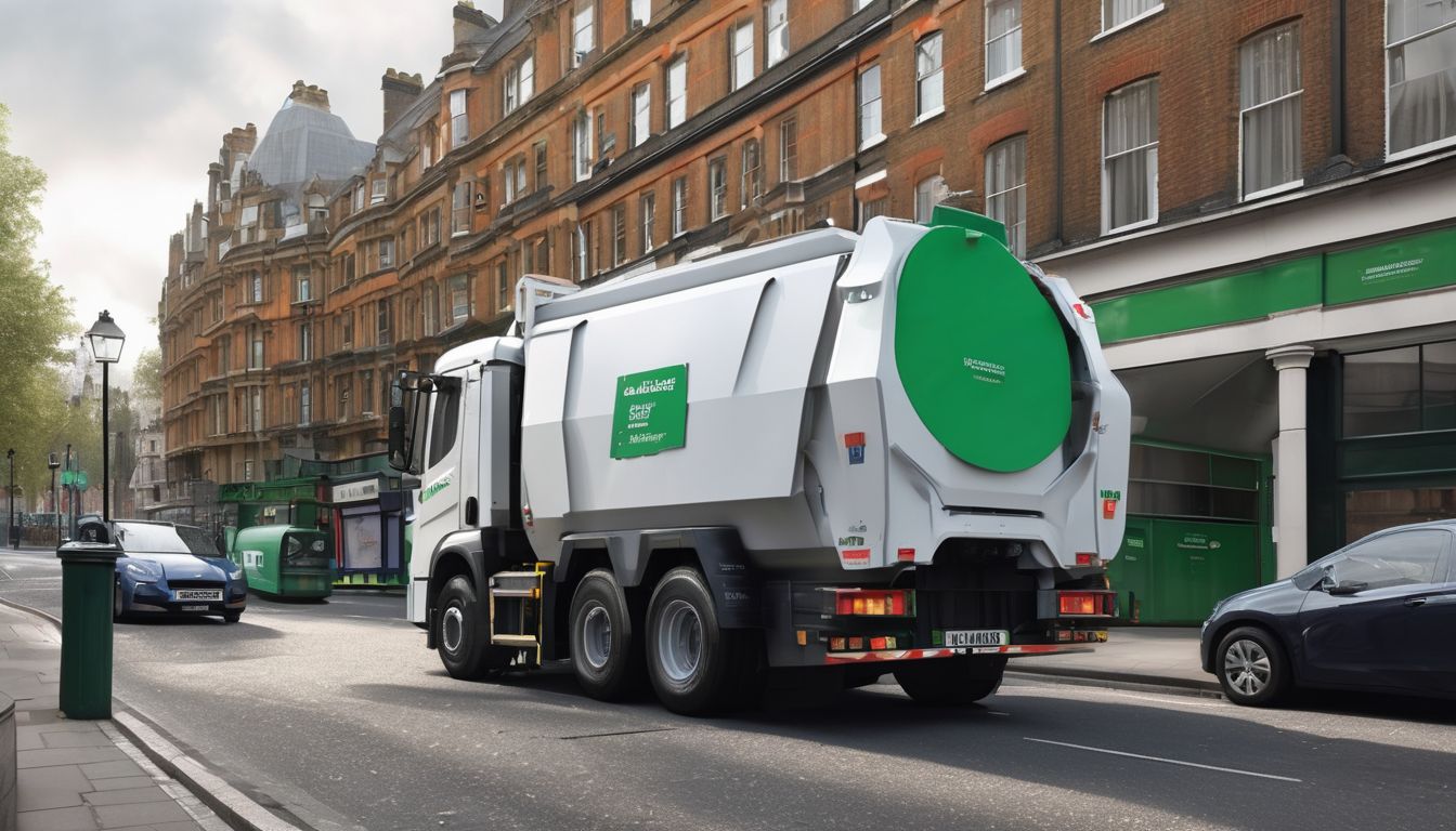 waste collection truck in London