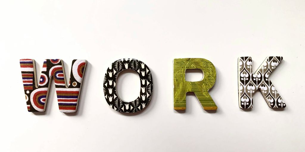 work freestanding letters
