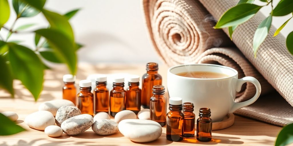 Wellness kit with diverse health items.