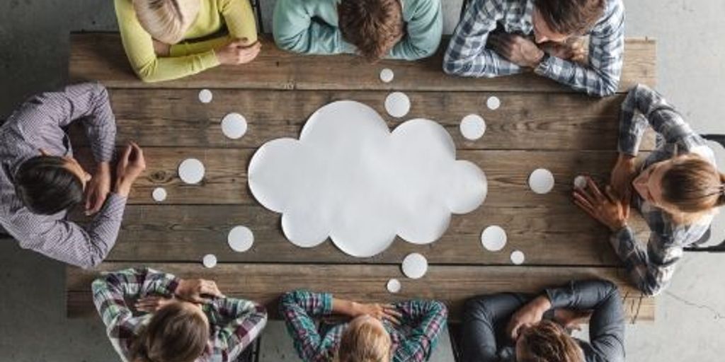 business people brainstorming content marketing strategies in a modern office