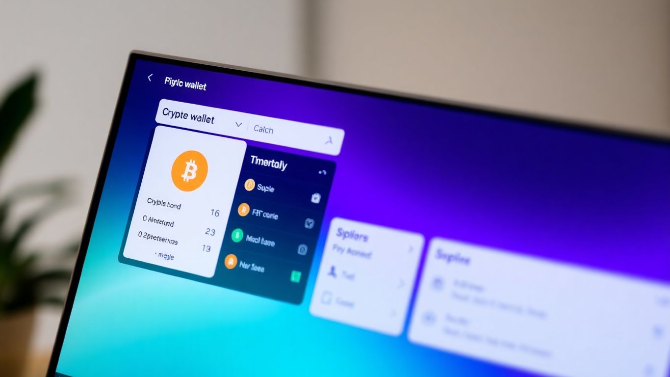 Exodus crypto wallet interface on a screen.