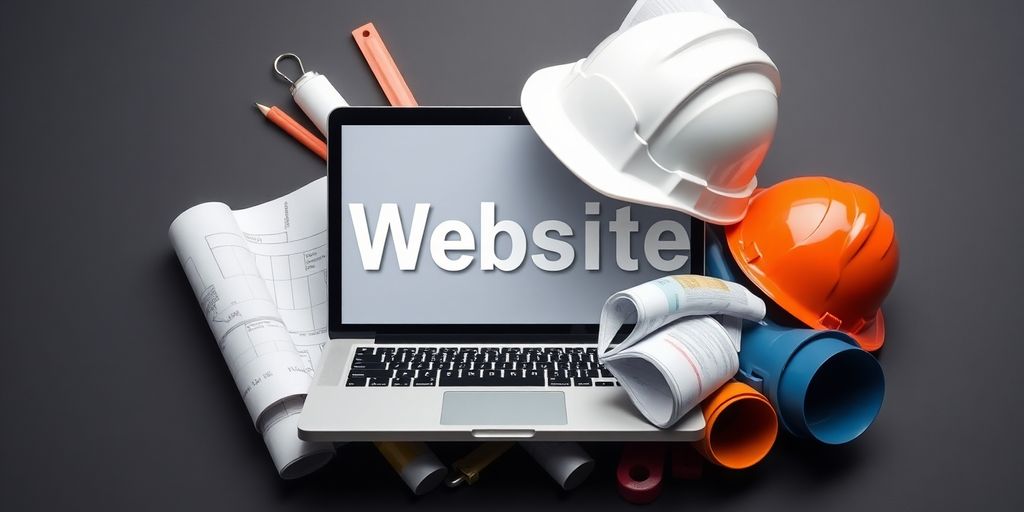 Outils de construction autour d'un ordinateur portable.