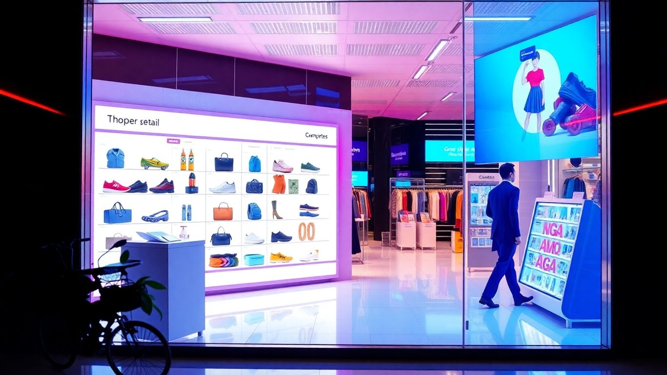 BigCommerce e-commerce platform interface with product displays.