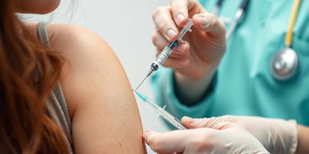 HPV vaccine being administered