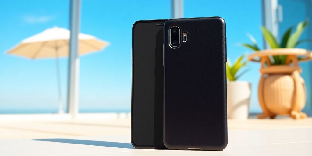 Samsung A56 black case, sleek design, Australian lifestyle.