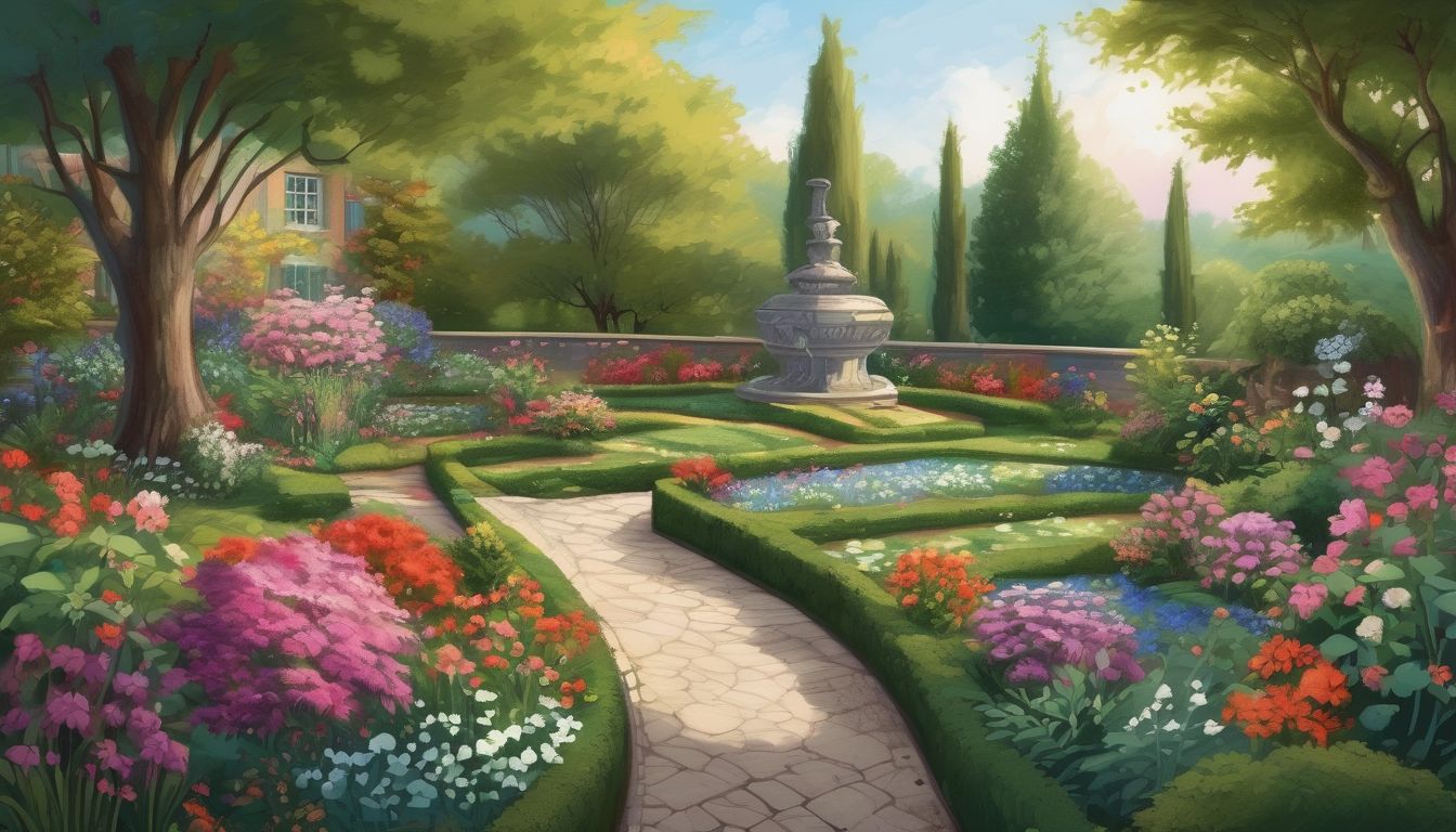 beautiful garden landscape