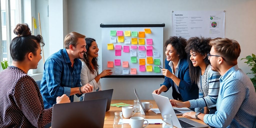 Teamarbeit mit To-Do Liste in einem modernen Büro.