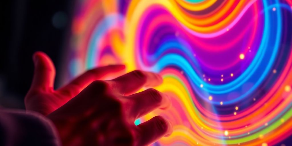 Musician using AI to create music.