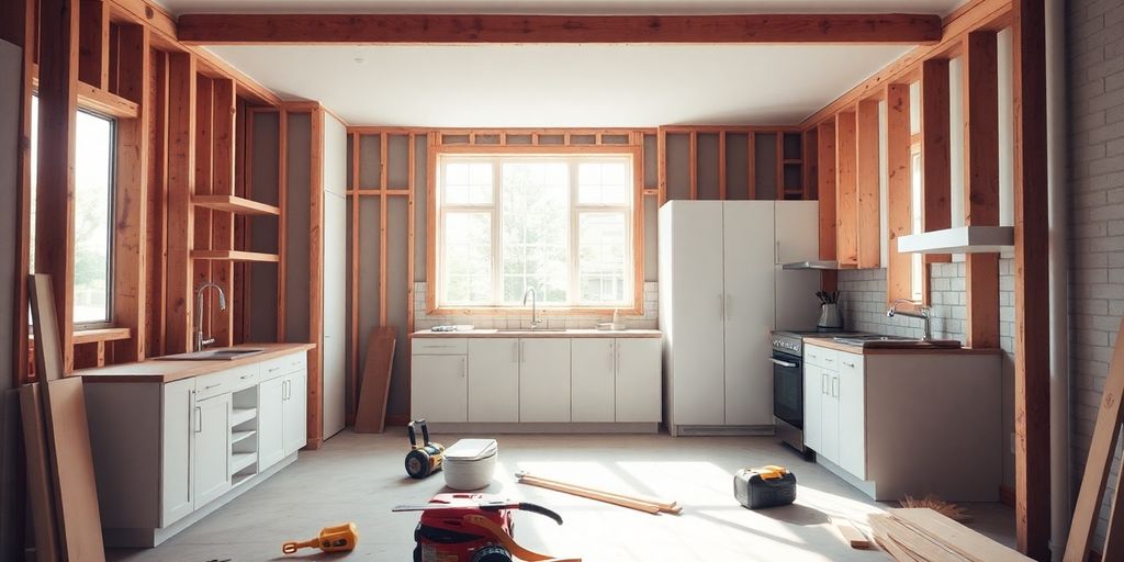 Kitchen remodel in progress.