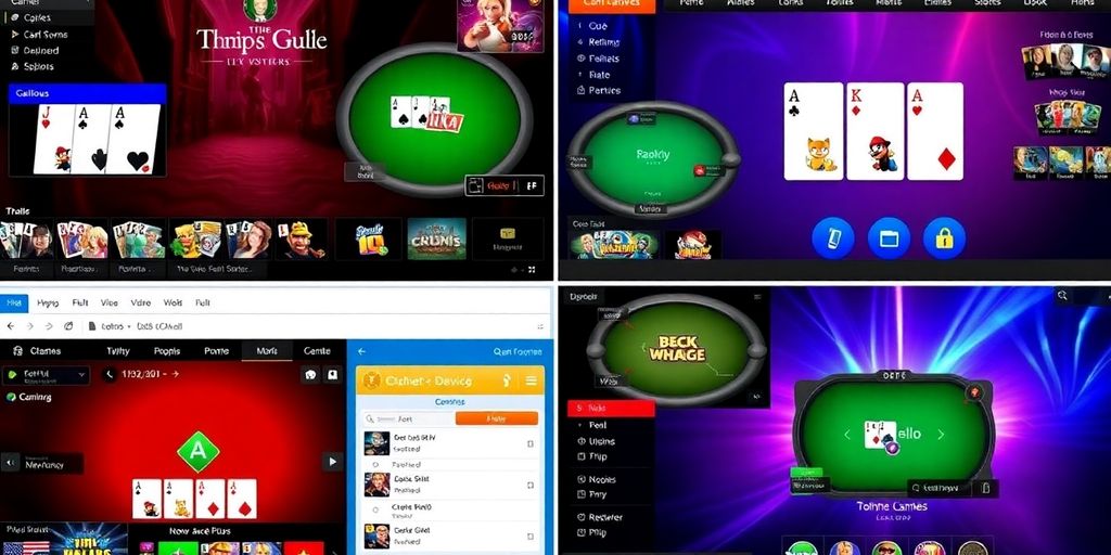 So sánh giao diện của các cổng game bài online