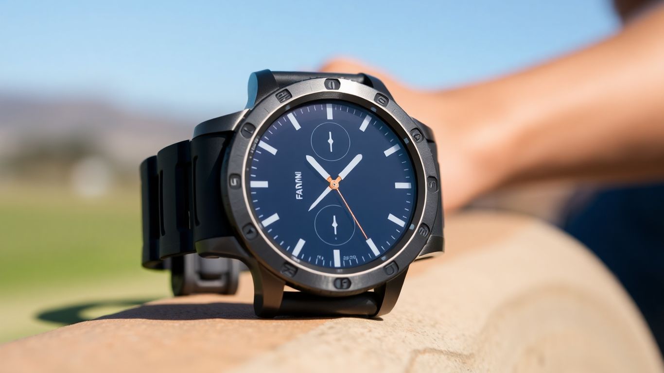Montre Garmin Fenix 8 Pro au poignet d’un sportif