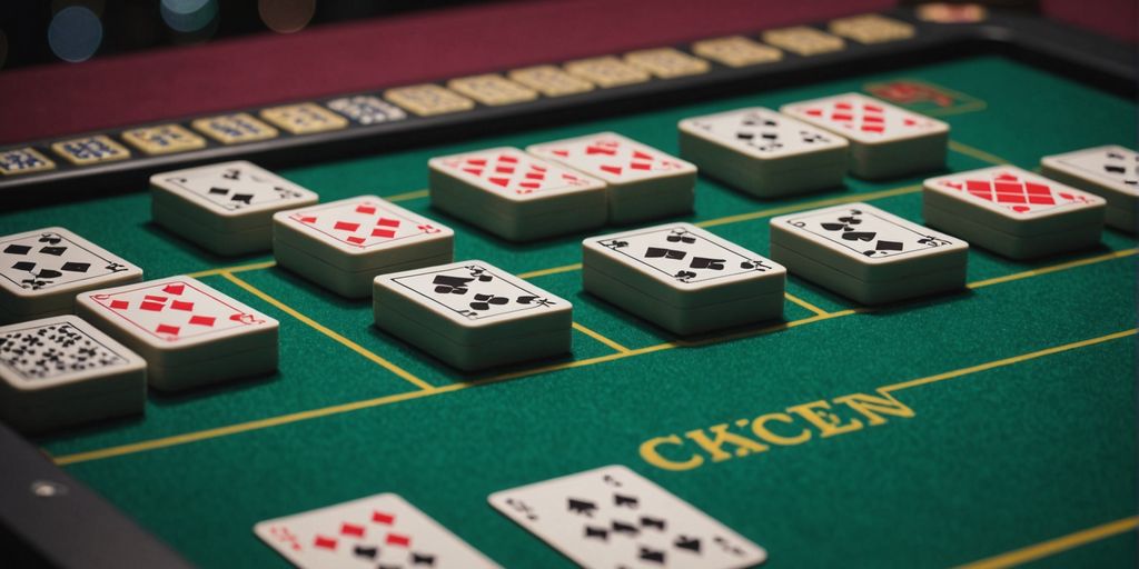 Digital screen showing Poker Mahjong tiles and game interface.