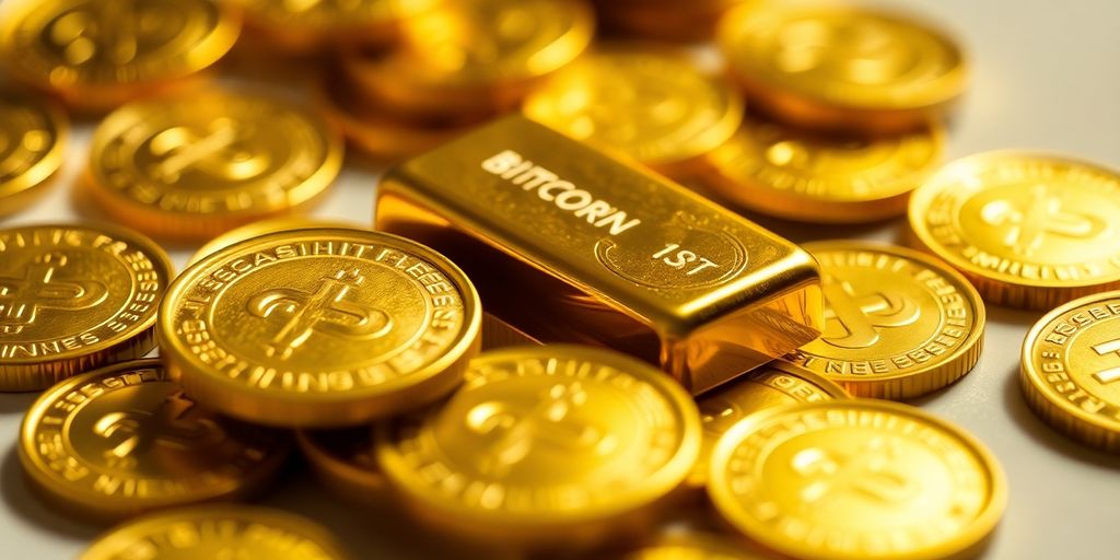 Petites pièces d'or et lingot