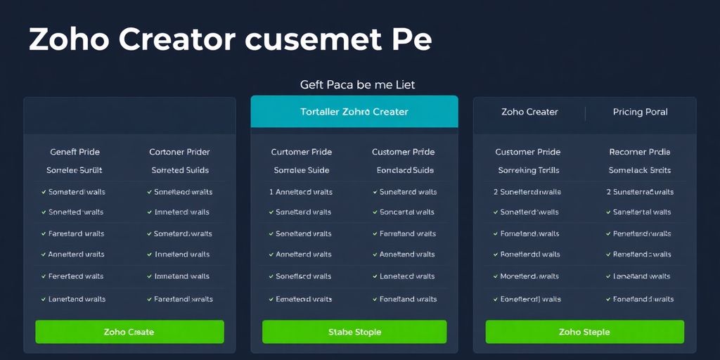 Zoho Creator customer portal pricing plans.