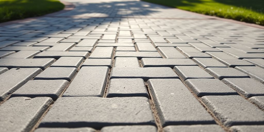 Finished interlocking paver driveway, Ottawa home.