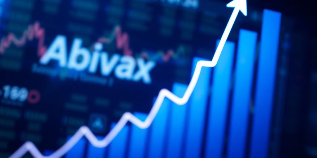 Action boursière Abivax, tendance haussière.