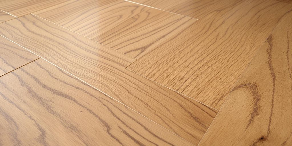 Restored wooden floor with rich grain and smooth finish.