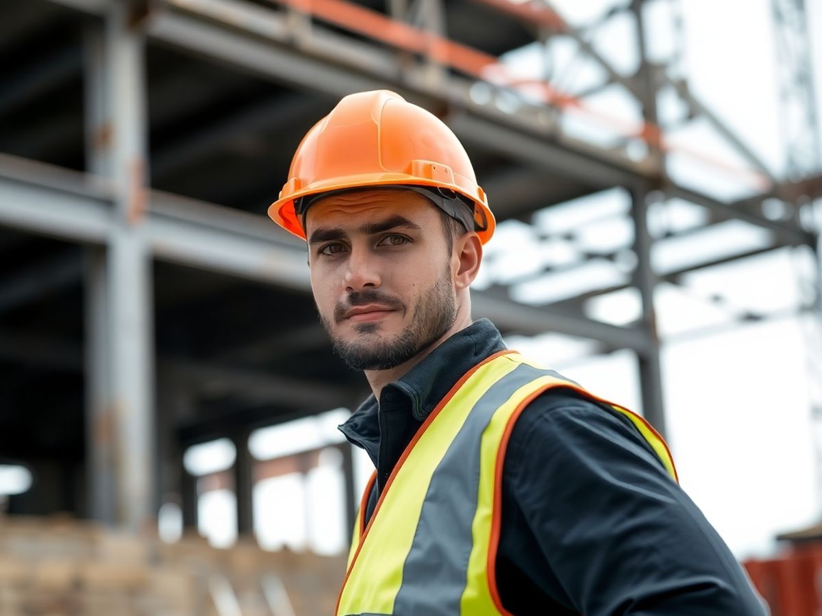 Ouvrier du BTP sur chantier