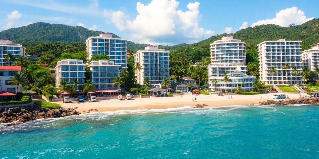 Luxury condos by the beach in Patong, Phuket.