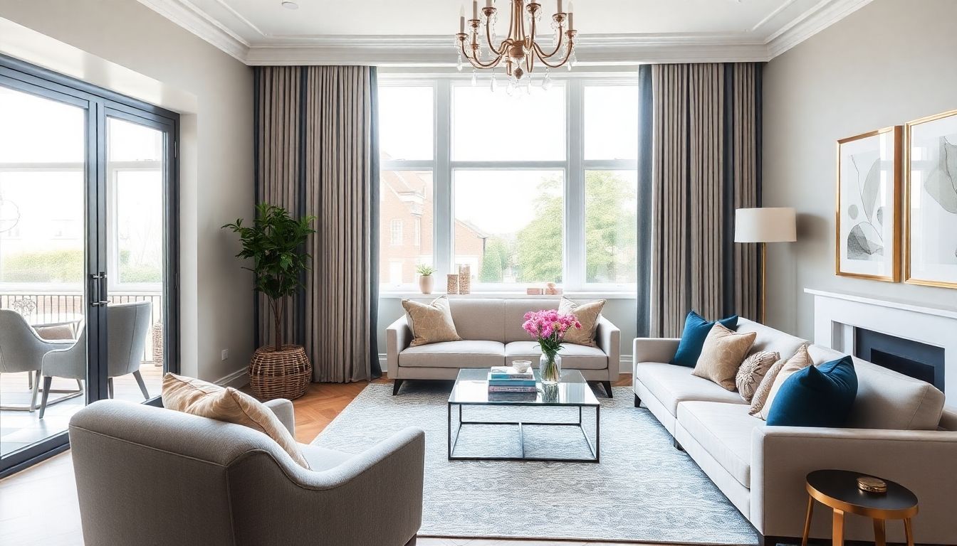 Stylish London property interior with modern decor and light.