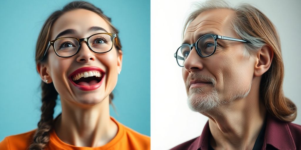 Imagen de dos personalidades contrastantes y expresivas.