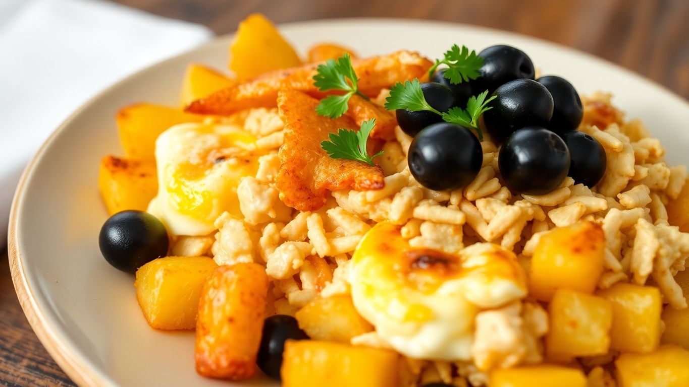 Prato de Bacalhau à Brás com batatas douradas.