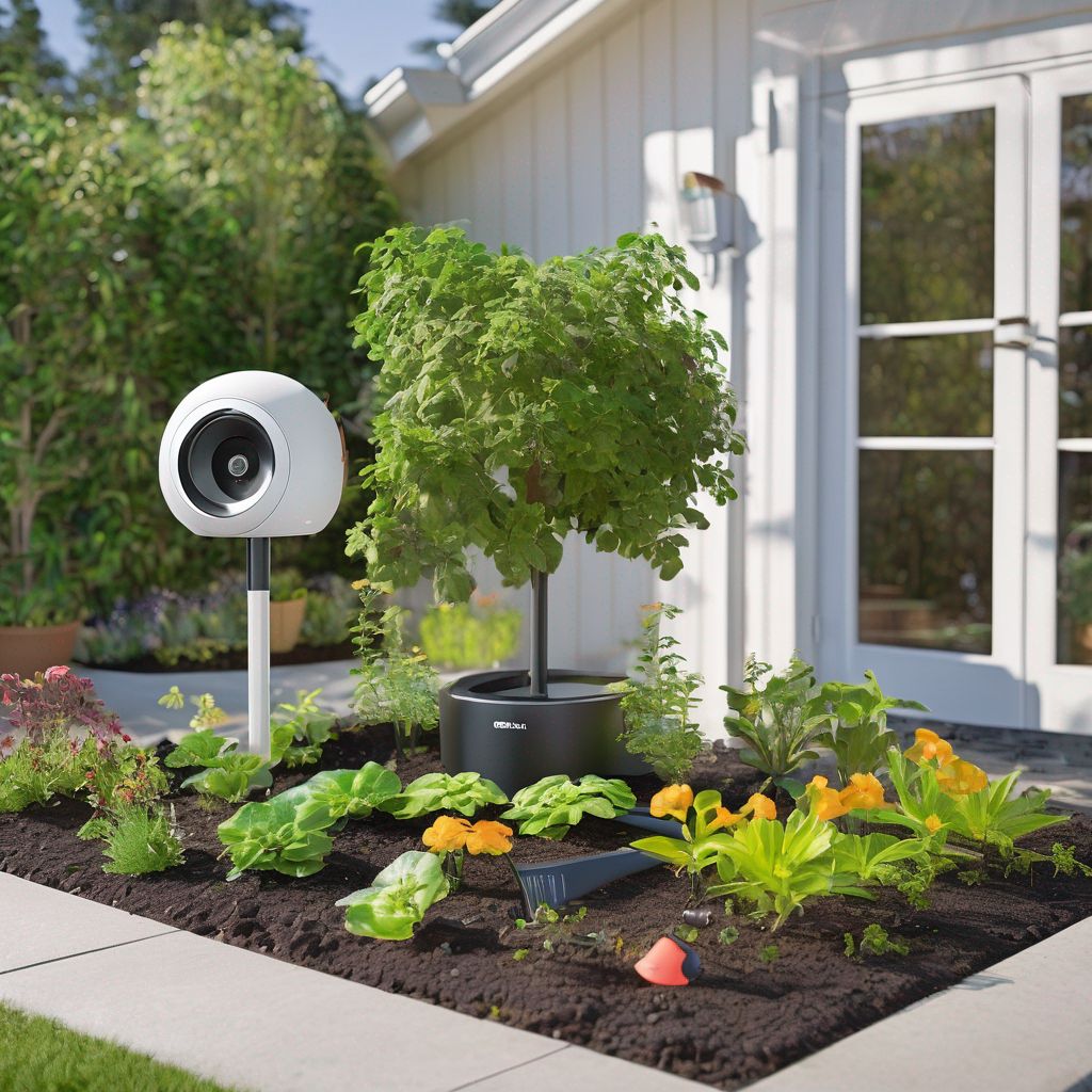 smart garden hub with innovative gardening tools and technology