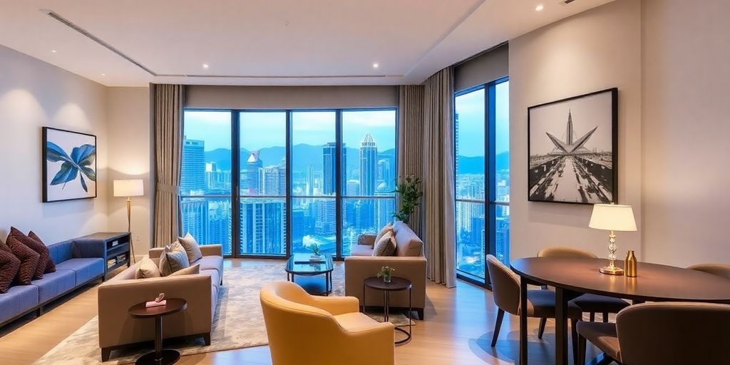 Luxurious serviced apartment in V Causeway Bay, Hong Kong.