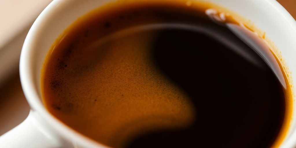 Rich dark espresso crema swirl.